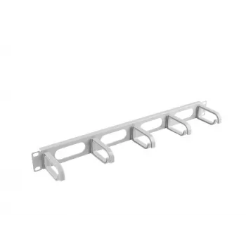 Kabeļu pārvaldības panelis LANBERG AK-1205-S, 1U metāls, 19 collu (48,3 cm), dziļums 80 mm, pelēks