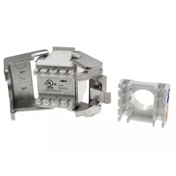 Alantec MB004-1 RJ45 bezinstrumentu STP cat.6 PoE+ keystone modulis ALANTEC Plus - uzlabota pārraides veiktspēja