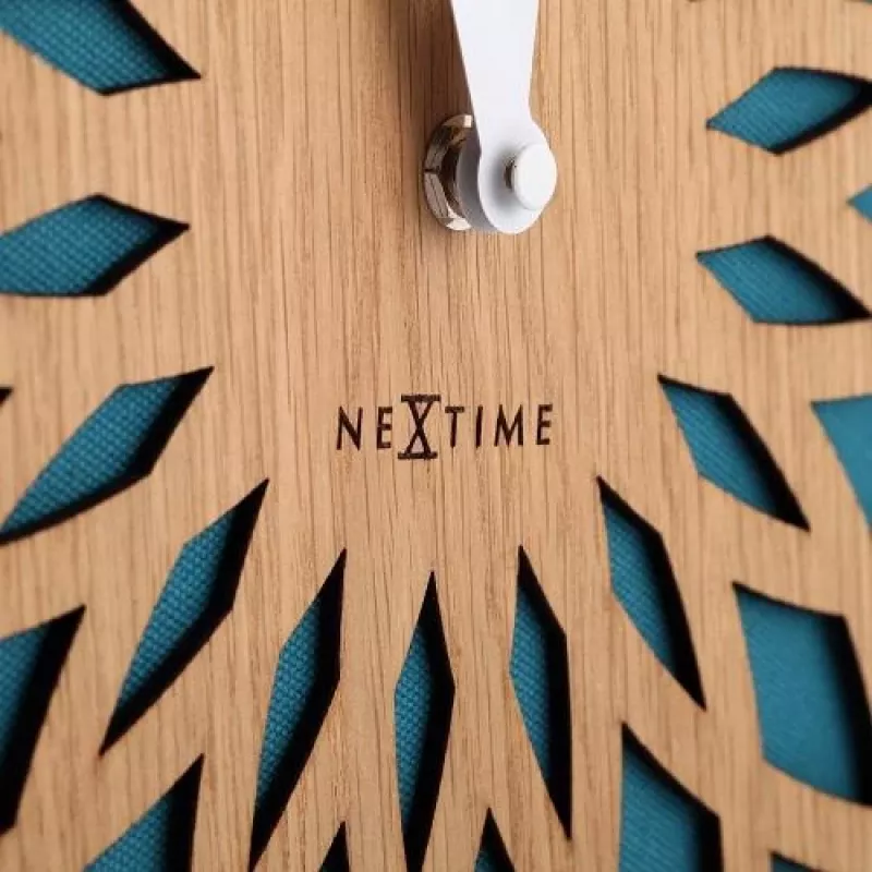 NeXtime klok 3149tq Sun Large, Ø50 cm, sienas, tirkīza