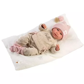 Mimi mazuļa lelle raudoša ar spilvenu 42 cm