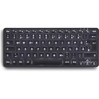 Perixx PERIBOARD-732B DE Balta bezvadu tastatūra ar vācu izkārtojumu