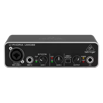 Behringer UMC22 papildaprīkojums mūzikai Koncerta/Studijas priekšpastiprinātājs