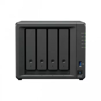 Galddatora NAS SYNOLOGY DP340 ar R1600 procesoru, 16 GB RAM, 32 TB HDD, 4 nodalījumi, RAID atbalsts, melns