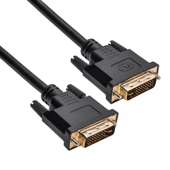 Akyga AK-AV-02 DVI-I Dual Link kabelis, 24+5 kontakti, 1,8 m, melns