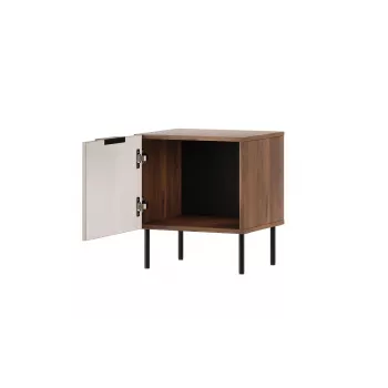 Naktsgaldiņš Cama Meble ALMERA 50x42x44 cm, 2 gab., valrieksts/krems, MDF un skaidu plātne