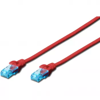 Pievienošanas vads Digitus CAT 5e DK-1512-005/R 0.5m Sarkans