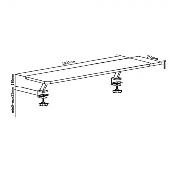Plaukts monitoram Ergooffice.eu ER-409, pieskrūvējams, 13–32 collas, 20 kg