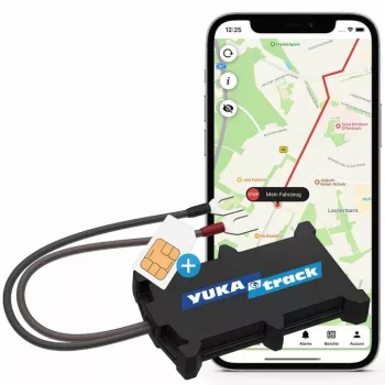 GPS izsekotājs KSIX Yukatrack easyWire — universāls GPS izsekotājs, melns, 63 g, 92.5×57.6 mm