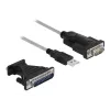 DeLOCK Adapter USB 2.0 Type-A uz Serial RS-232 D-Sub 9 + D-Sub 25