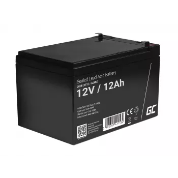 AGM akumulators Green Cell 12V 12Ah – Noslēgts svina-skābes (VRLA), 151×98×95 mm, 3.3 kg