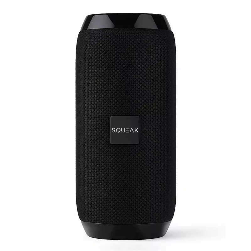 Pārnēsājams Bluetooth skaļrunis SQUEAK SQ1008 — 14W RMS, Bluetooth 5.3, 1200 mAh, IPX4, FM, LED, AUX, USB