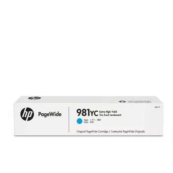 Tintes kasetne HP 981YC Extra High Yield Cyan L0R17YC 16000 lpp