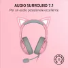 Razer Kraken Kitty V2 RZ04-04730200-R3M1 vadu austiņas spēlētājiem, USB-A, mikrofons, 40 mm skaļruņi, Quartz rozā