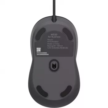 Logitech Signature Wired M520 for Business vadu optiskā pele USB-C Plug-and-Play Windows/Mac/Chrome/PC/klēpjdatoriem - Grafīts