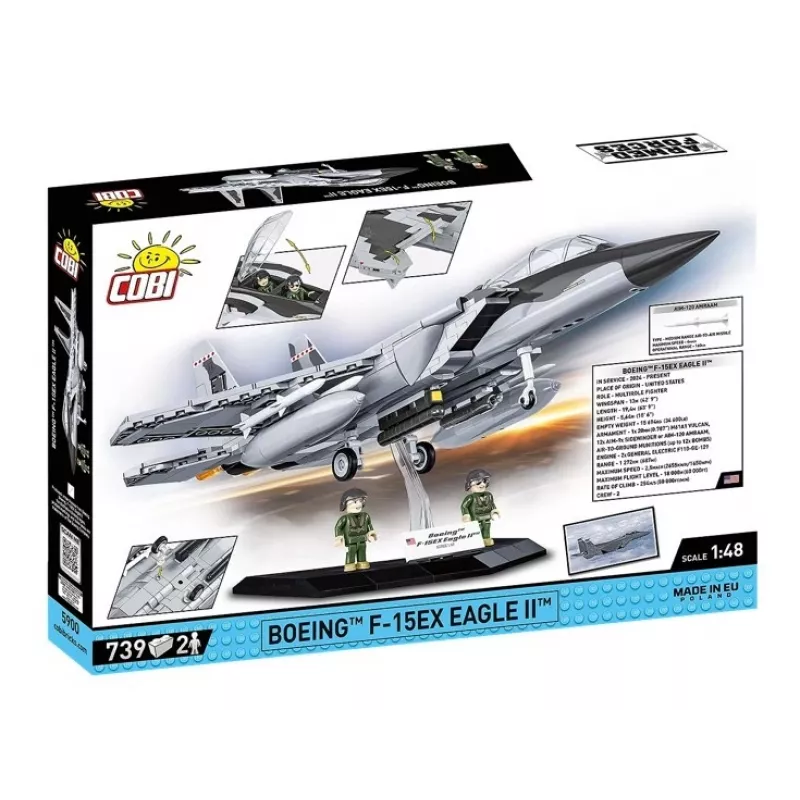 Cobi Būvbloķēšanas komplekts Boeing F-15EX Eagle II modelis COIB-5900, kolekcionējams mēroga konstruktors