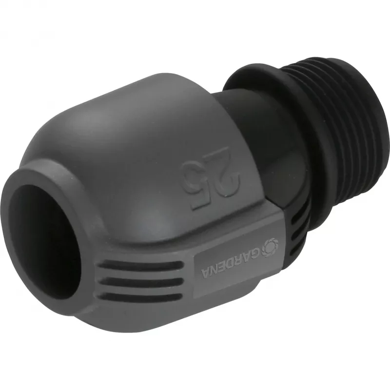 Savienotājs sprinkleru sistēmai 25mm > 1, melns/pelēks