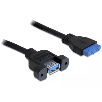 USB 3.0 iekšējais pagarinātāja kabelis DeLOCK 83118 0.5m Melns