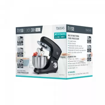 Virtuves kombains TEESA Kitchen robot EASY COOK Single Black TSA3545-B 1000W 4L