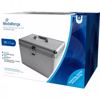 Kaste diskiem MediaRange BOX75, 200 diski, Sudraba