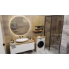 Pola vannas istabas skapis veļas mašīnai - Artisan Oak