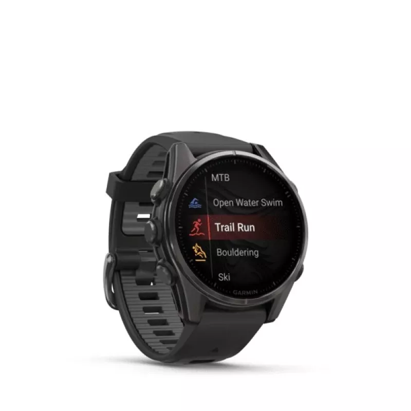 Garmin fenix 8 3.3 cm (1.3 inch) AMOLED 43 mm digitāls 416 x 416 pikseļi Skārienekrāns Melns Wi-Fi GPS (satelīts)