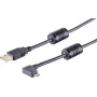 USB kabelis S/CONN 13-10001 USB 2.0 1m Melns