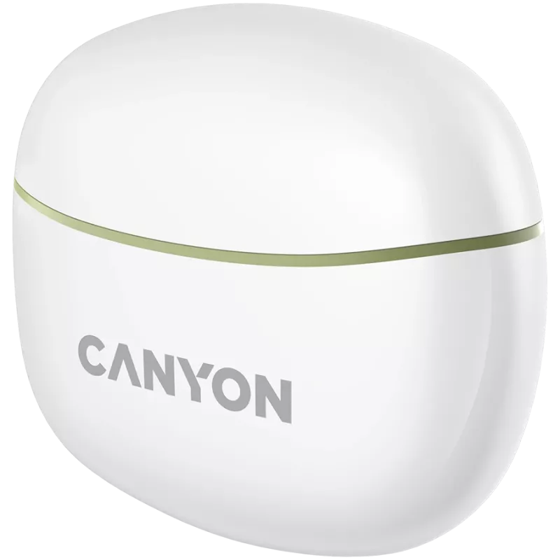 CANYON TWS-5 Iekšausmas austiņas, zaļas, Bluetooth 5.3, skārienvadība, USB-C uzlāde