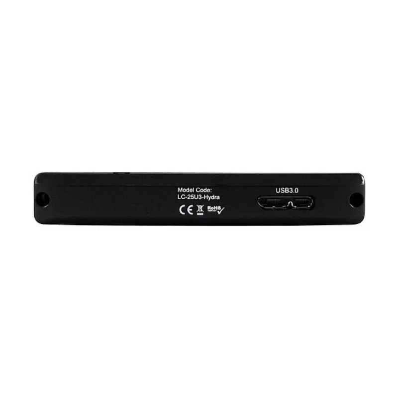 Ārējais HDD korpuss LC-Power LC-25U3-Hydra Black 2.5 collu