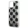 Karl Lagerfeld KLHCP14MLMNMK cietais maciņš iPhone 14 Plus 6.7 melns/melns Liquid Glitter Monogram