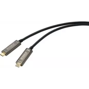 SpeaKa Professional USB-C uz USB-C savienotājkabelis 10.00 m SP-9505620 TPE apvalks Melns [1x USB-C™ spraudnis - 1x USB-C™ spraudnis]