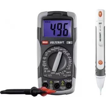 VOLTCRAFT DT-TEST-KIT 150 digitālais rokas multimetrs CAT III 600 V, displejs (skaitīšana): 2000 (1214405)
