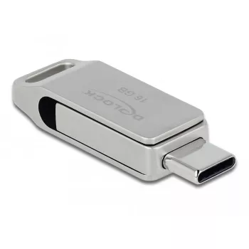 USB zibatmiņa DeLOCK 16GB USB-C Type-A metāla korpuss