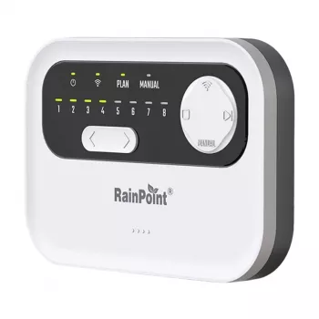 Laistītāja kontrolieris RainPoint HIC801W WiFi — 8 zonu apūdeņošanas taimeris, Wi-Fi savienojums