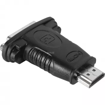 Wentronic Goobay HDMI™ / DVI-D Adapteris, HDMI standarta spraudnis (A tips), Melns - 19 kontaktu HDMI™ spraudnis > DVI-D (24+1) ligzda (68098)