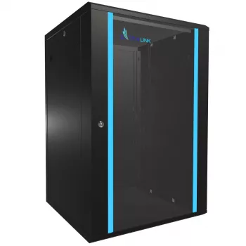 Pie sienas montējams skapis Extralink Rackmount 18U 600x600 Melns ar atslēgas slēdzi