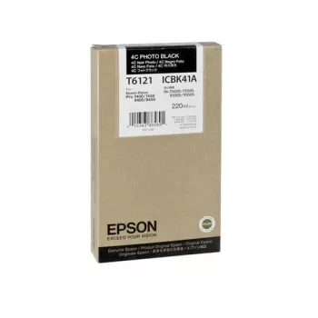 Epson T612100 Photo Black kasetne, 220 ml, oriģināla