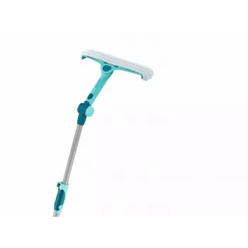 Logu tīrīšanas instruments Leifheit 51120 ar 28 cm nerūsējošā tērauda asmeni un tirkīza rokturi