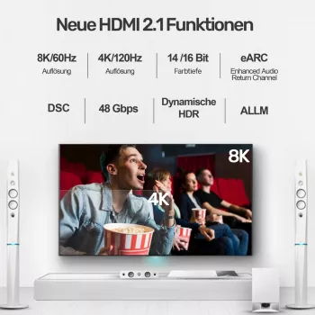 HDMI kabelis Unitek 8K HDMI 2.1 Ultra Speed 3 m, Type A vīrietis–vīrietis, 48 Gbit/s, 60 Hz, melns