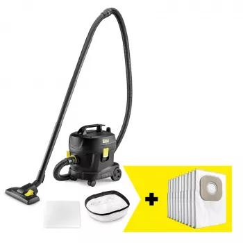 Putekļsūcējs KARCHER 1.527-222.0, 850 W, 11 L, cilindrisks, sausa tīrīšana, ar putekļu maisu, melns