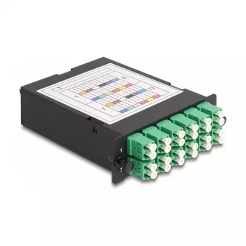 DeLOCK Fiber Optic HD Cassette MPO vīrietis uz 12 x LC Duplex sieviete 24 šķiedras Vienmoda 9/125 µm