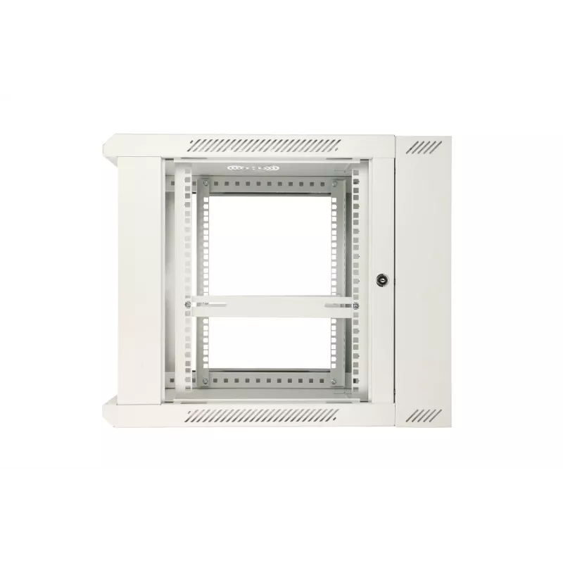 Extralink Rackmontāžas skapis 9U 600x600 AZH Pelēks, sienas stiprināms, veramais tips