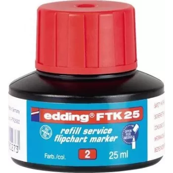 Pildījums marķierim Edding FTK 25, sarkana tintes pildījums 25 ml, saderīgs ar edding 380/383