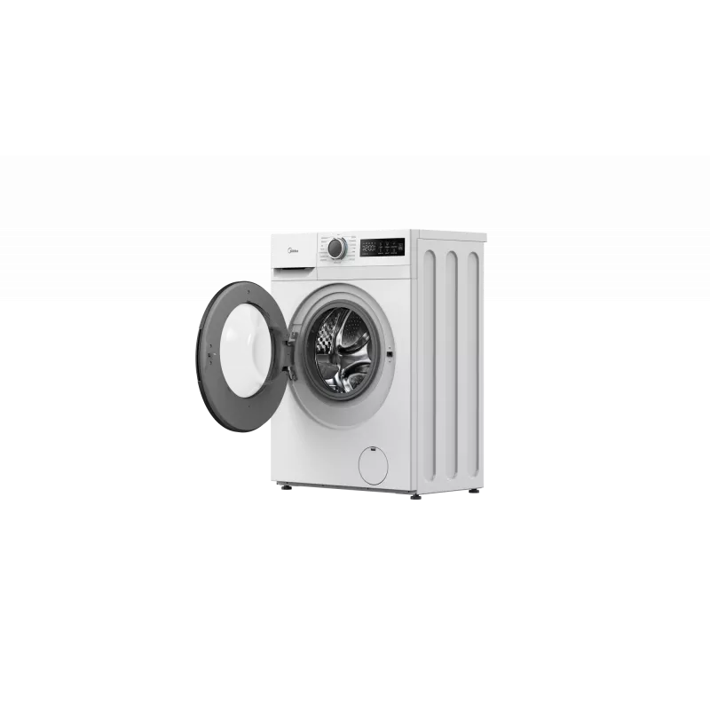 Midea MF110W70B/W-HR veļas mašīna ar priekšējo ielādi — 7 kg, 1200 RPM, A, 60×40 cm, LED displejs, tvaiks, balta