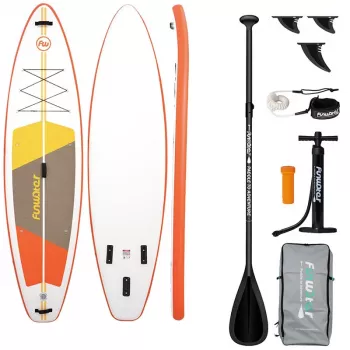 FunWater SUPFW69B piepūšamais SUP dēlis (oranžs-balts)