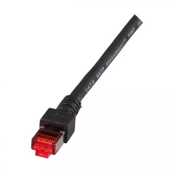 EFB-Elektronik RJ45 savienojuma kabelis Cat.6 S/FTP LSZH melns 2m