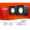 2-virzienu datora skaļrunis Audiocore AC870 B — 3 W RMS, vadu USB barošana, 3.5 mm ieeja, 2.0 kanāli