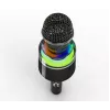 Bezvadu karaoke mikrofons Gembird GMB Audio MICBT-01-BK ar iebūvētu skaļruni un LED apgaismojumu