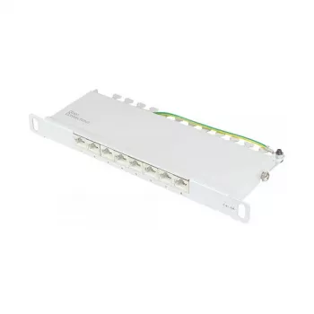Good Connections Patchpanel 10G Cat.6A 8 portu 0,5HE gaiši pelēks