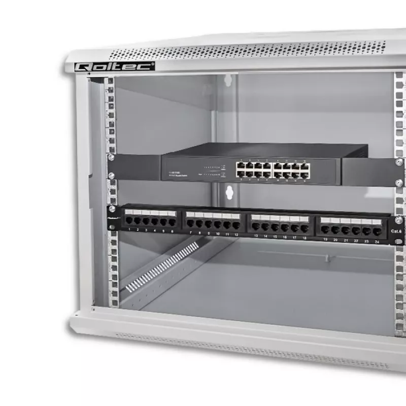 Rack skapis QOLTEC 19 collu 9U 600x500x600 sienas vai grīdas montāžas serveru korpuss