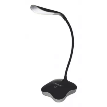 Galda lampa ESPERANZA ELD105K MIMOSA — LED lampa ar naktsgaismu, melna